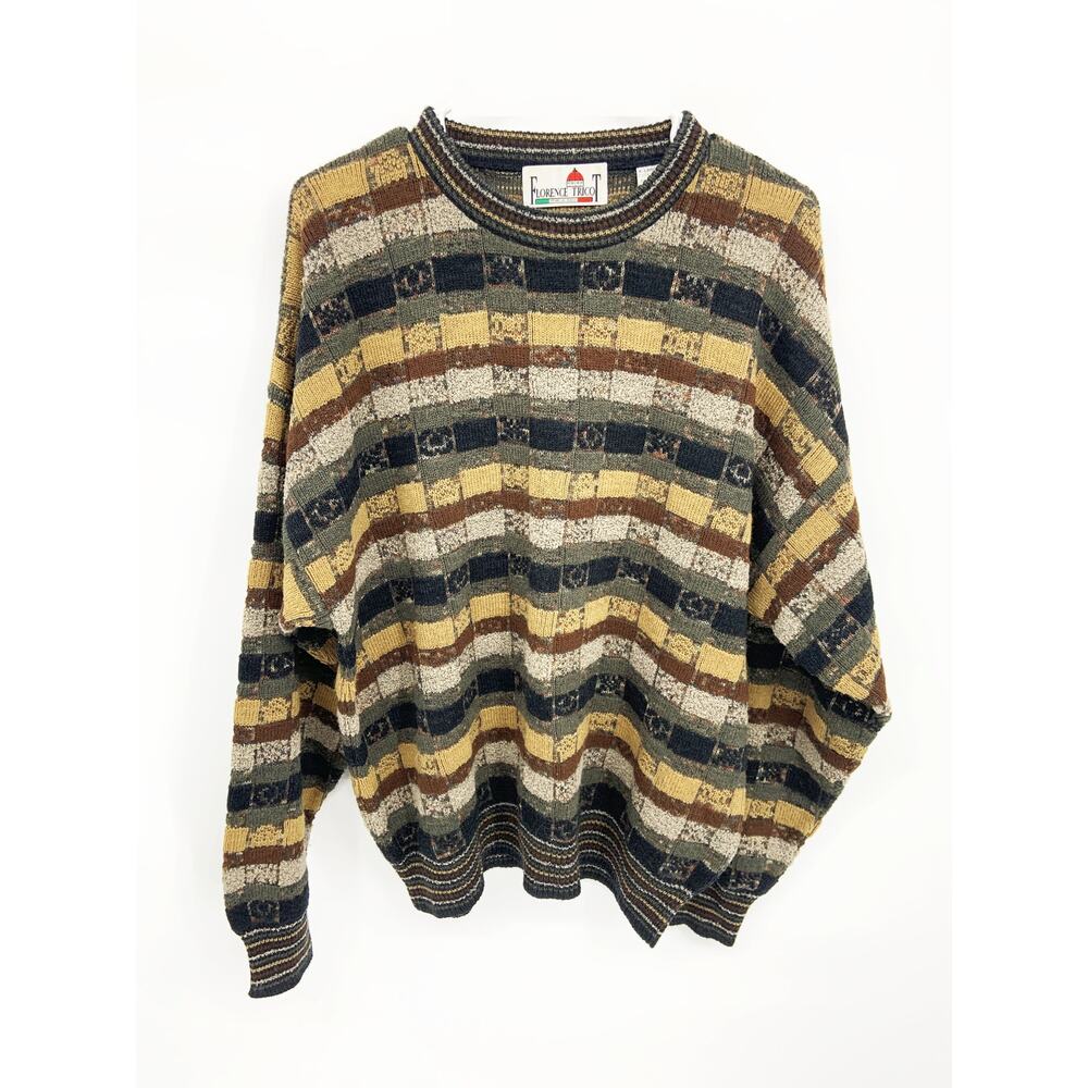 Fancy Knit Men's Multicolor Crewneck Sweater
